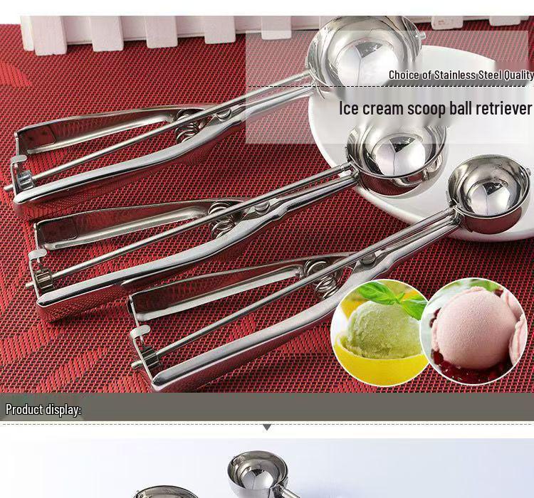 Stainless Steel Ice Cream Scoop & Spade – Customizable Fruit and Ice Cream Scooper
