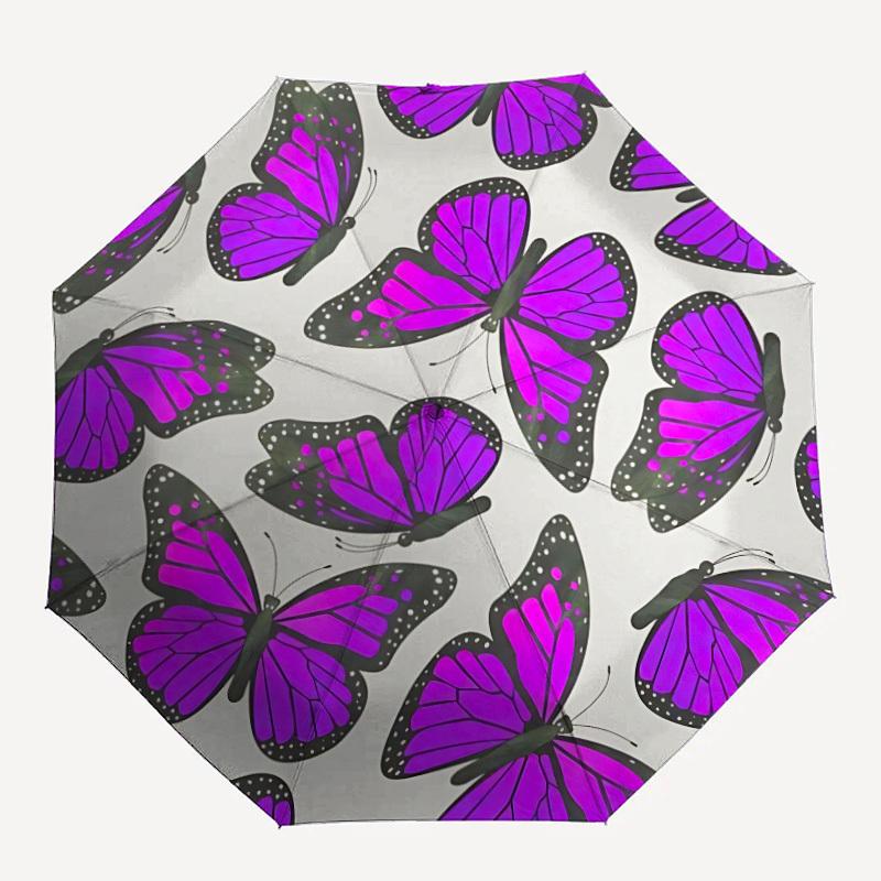 

1PC Butterfly Print Personality Umbrella with 8 Frames, Automatic Open, Durable Frame, Quality Craftsmanship yy250912115
