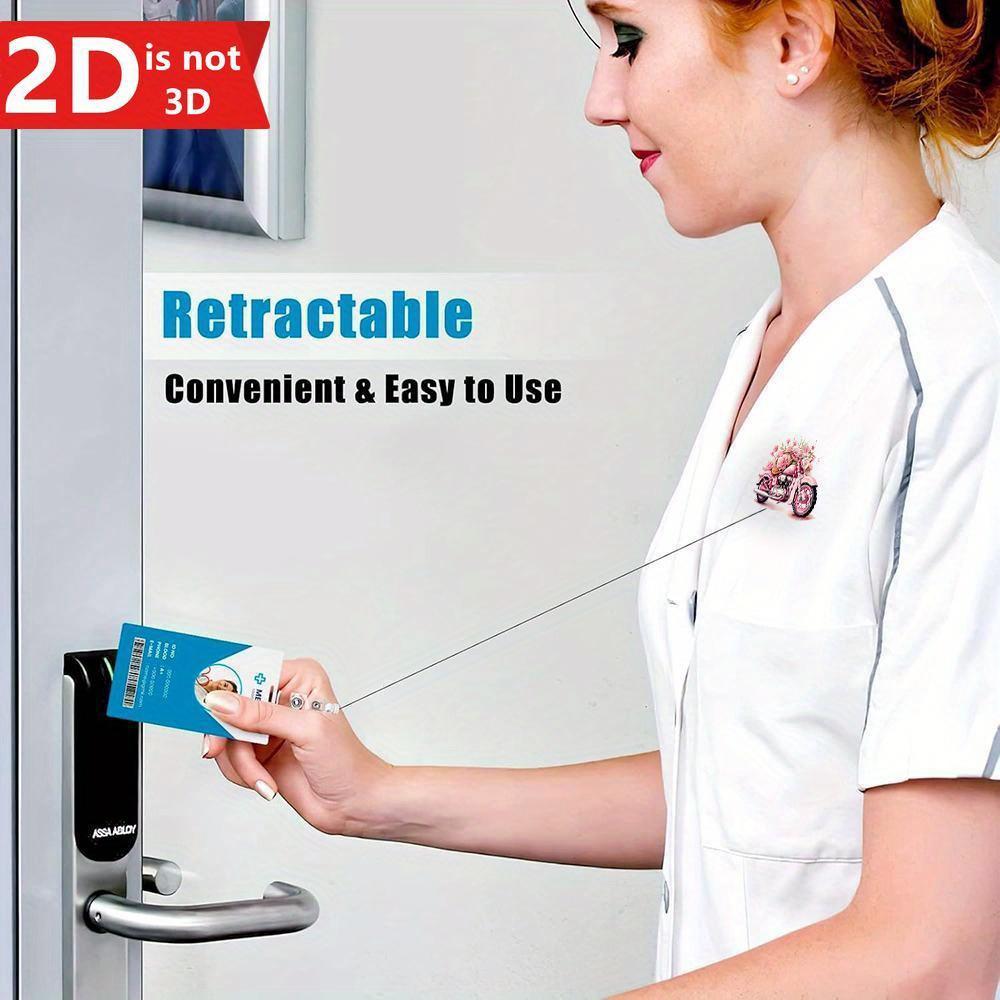 Scalable Flash Color Badge Reel - Cute ID clip for nurses, teachers, police, and office staff.