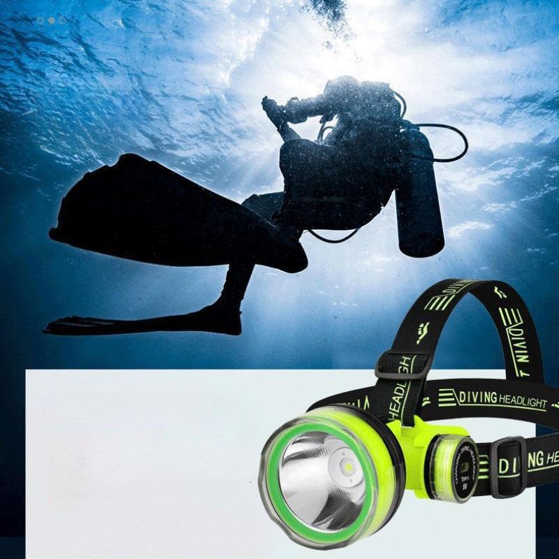 1Pc  New Led Diving Strong Light Super Bright Waterproof Usb Charging Long-range Shooting Long-range Diving Salvage Fishing Headlight