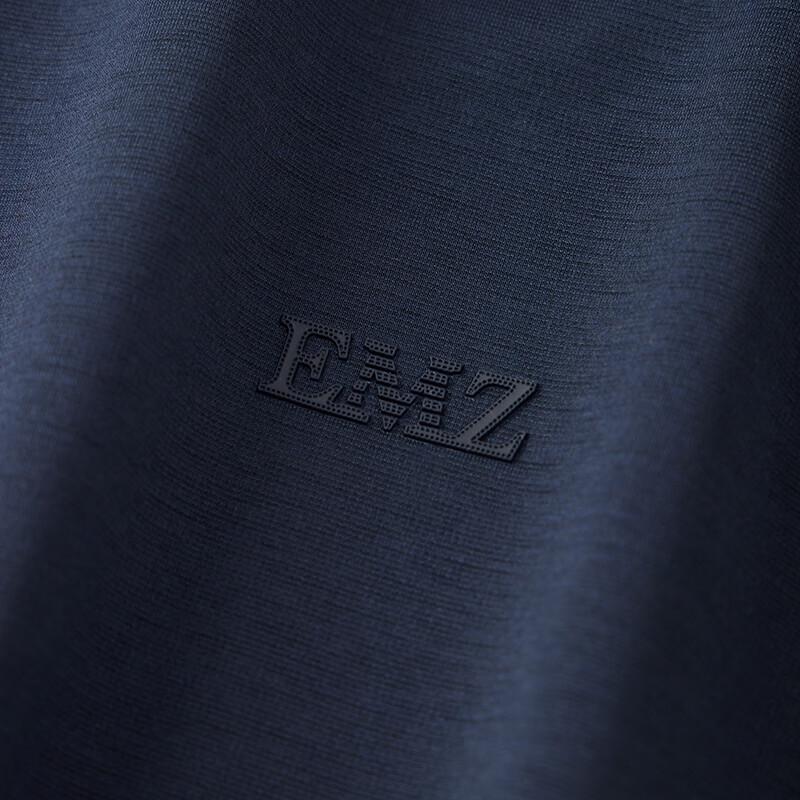 EMZ Men's Cotton-Feel Long-Sleeve Polo Shirt