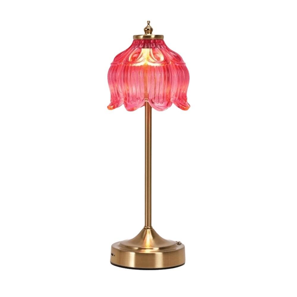 Dimmable Cordless Desk Lamp Gold Rechargeable Lamp American Style Ambient Light Outdoor