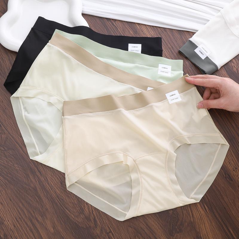 Ultra-Thin Ice Silk Women's Underwear: Antibacterial, Quick-Dry, Invisible, Breathable, Cotton Crotch