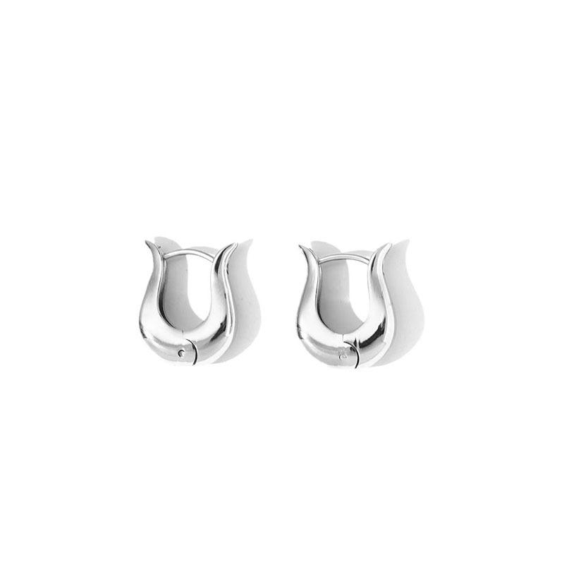 

European and American stud earrings fashion trend stainless steel earrings temperament versatile high sense irregular earrings