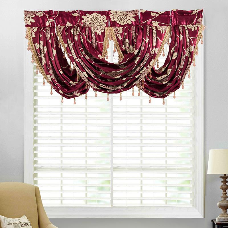 Modern Tassel Valance Voile Curtain Swags Velvet Lace Curtains Valance For Home Living Room Kitchen Doorway Decor Drapes