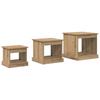 Coffee Table Set of 3 Artisan Oak 48 X 45 X 45 Cm Engineered Wood