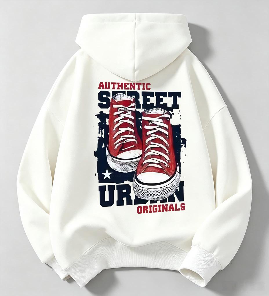 Winter and Autumn Gift Children's Warm Fur-Robed Hooded Sweatshirt - American Retro Casual Sporty Hooded Sweatshirt