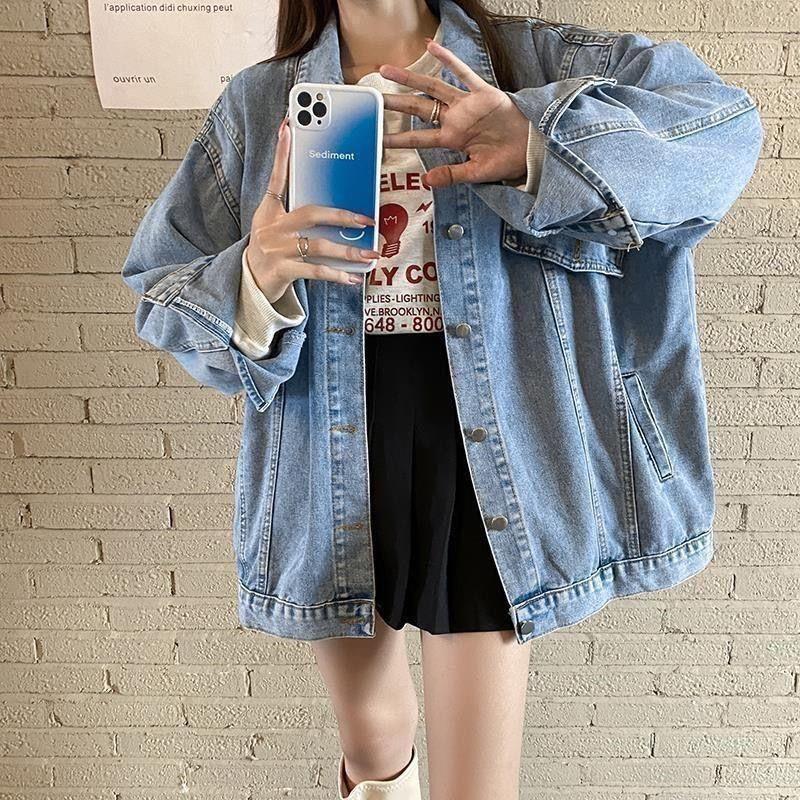 Denim Jacket Women New Style Lazy Harajuku Design Loose Versatile Jacket Top