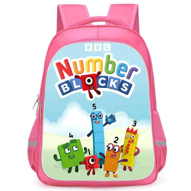 Digital Building Block School Bag High Definition Printing Multi-Function Oxford Lightweight Backpack