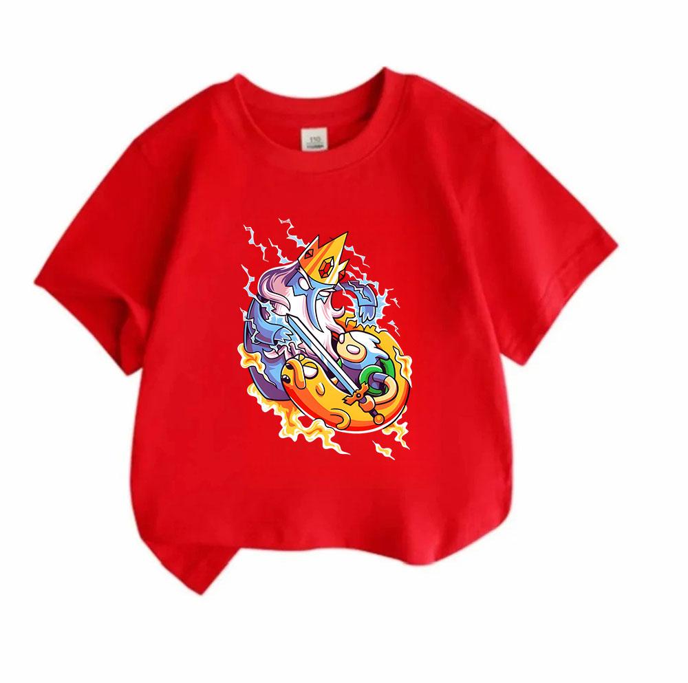 Kids Boys Girls 100% Cotton Crew Neck Short Sleeve T-Shirt, Fun Fantasy Ice King Adventure Printed Casual Lightweight Tee for Daily Wear and Summer Ou