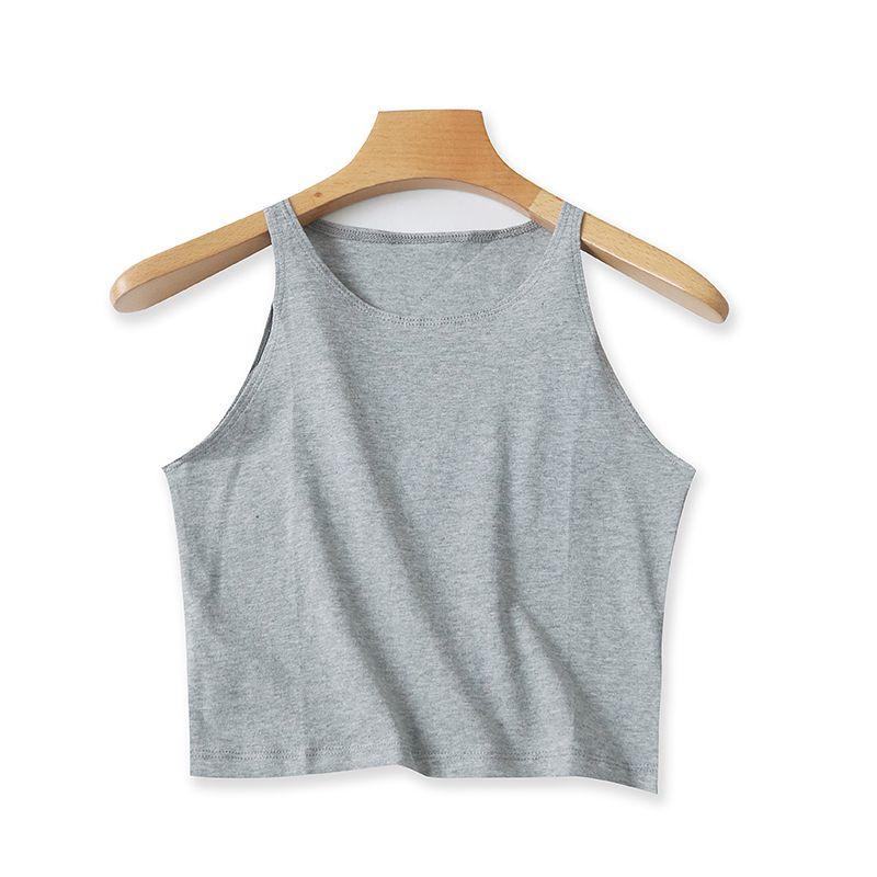 Inner Cotton Pullover Short Chic Multicolor Vest