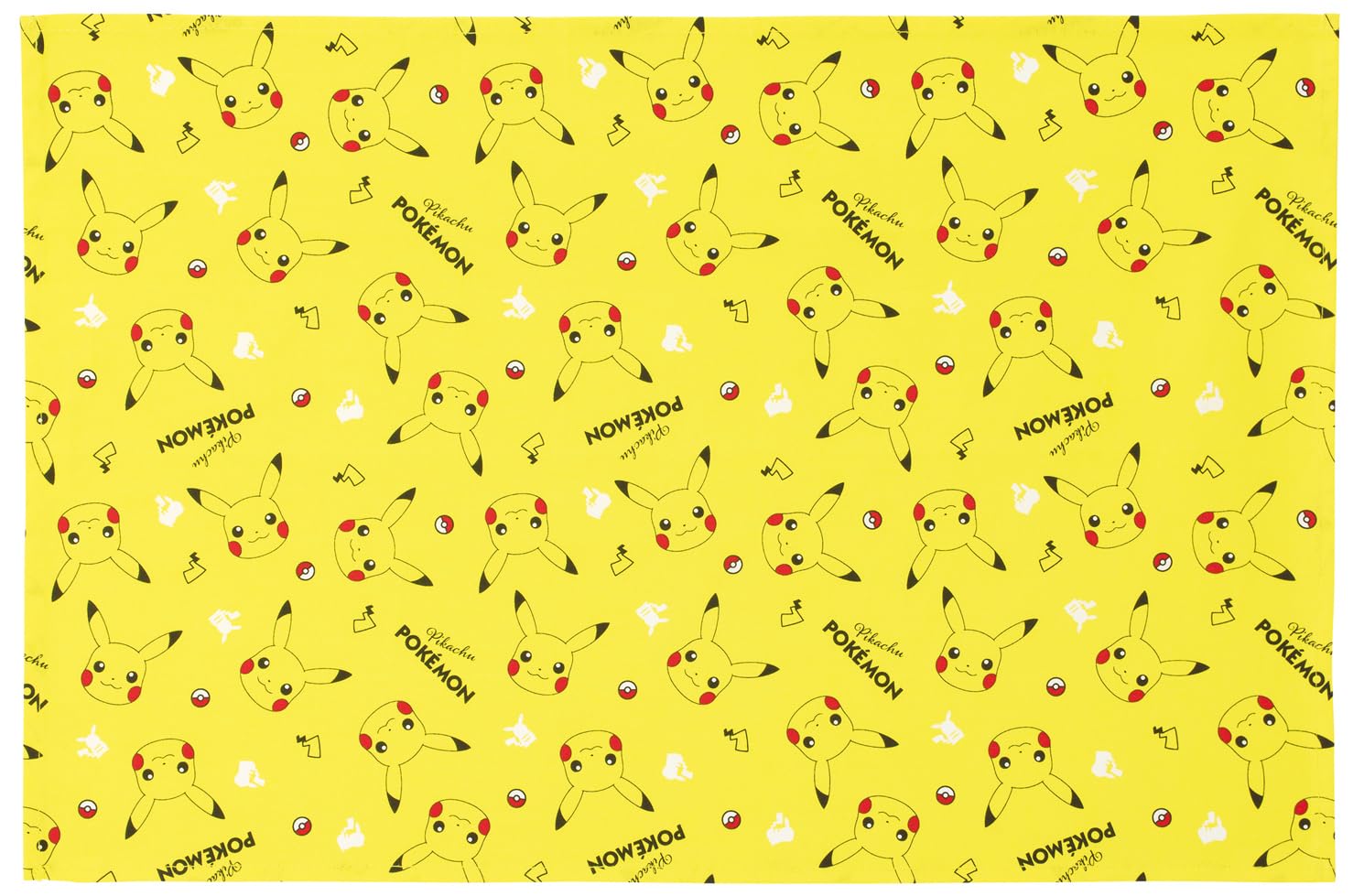 Skater Large 40cm Wide x 60cm Pikachu Placemat, Deep, Pokémon Face, 25, LTM1-A