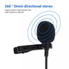 Portable 1.5m Mini Type C Microphone USB Condenser Clip-on Lapel Mic 3.5mm Wired Microfon for PC Laptops Professional Recording