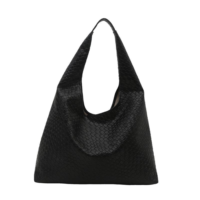 Wholesale Woven Underarm Tote Bag 2025 New Retro Large Capacity Solid Color Shoulder Bag Popular