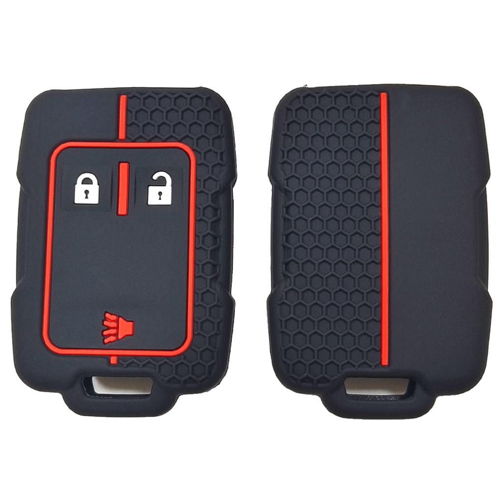 Rubber Car Key Fob Cover Silicone Protector Case for GMC Canyon Sierra Yukon Chevrolet Suburban Tahoe Colorado Silverado