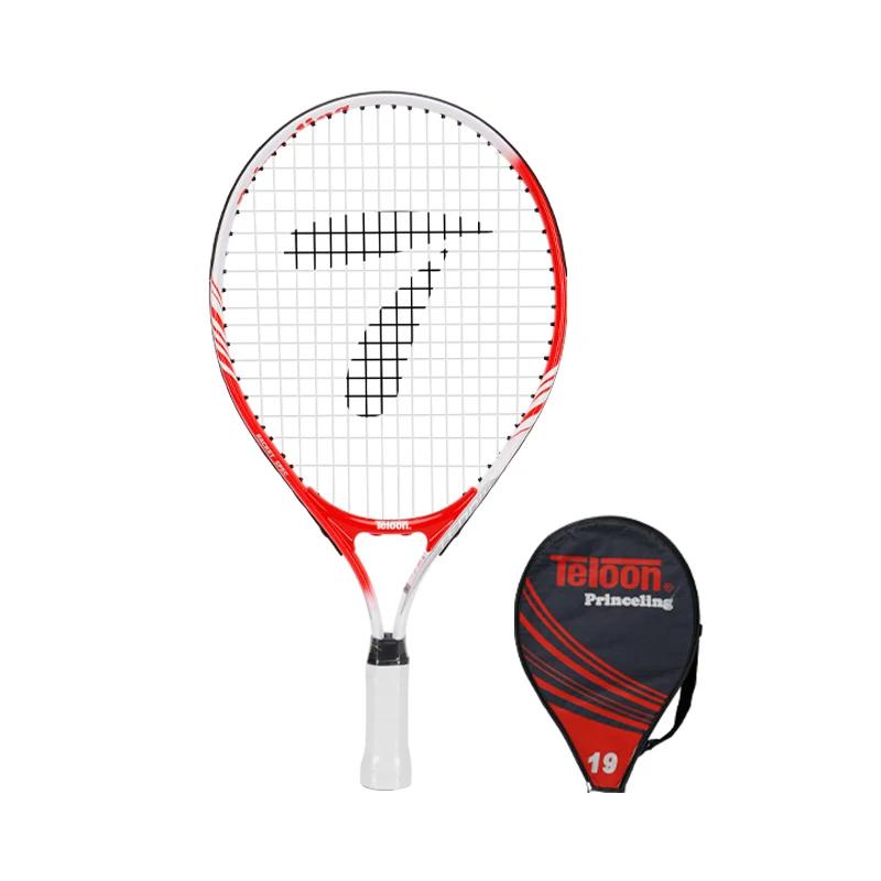 Teloon 19inch Kids Tennis Racket with Cover Bag for Children Aged 3-5 Height 95-110cm Tennis Training красный