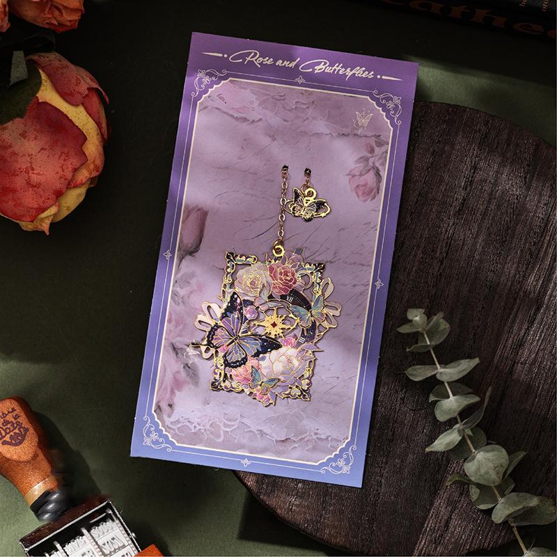 

Aesthetics Stationery Bookmark Butterfly Hollowed Out Metal Book Mark Reading Book Accessories Book Enthusiasts Gifts