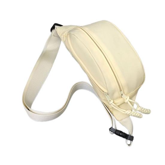 Поясная сумка кроссбоди для женщин и мужчин, поясная сумка с регулируемым ремнем, однотонная поясная сумка для повседневных прогулок, путешествий белый