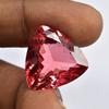 Stunning Natural Padparadscha Sapphire 24 Ct Trillion Certified Loose Gemstone