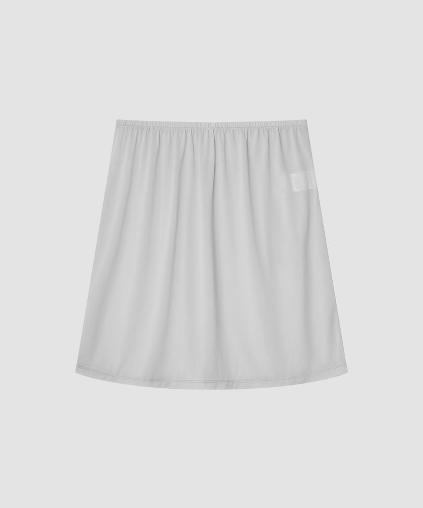 Deolil Letter Line Knit Skirt_Light Gray