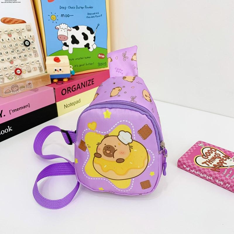 School bag 2025 new kapibara breast bag accessories crossbody shoulder bag children's change bag