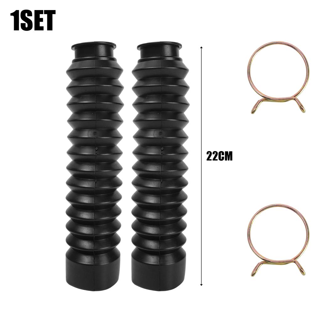 2Pcs Motorcycle Front Fork Shock Absorber Dust Cover Rubber Gaiters Gators Boots Dustproof Sleeve Protector Damping Accessories