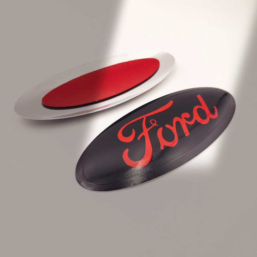 Car Front Hood Emblem Bonnet Badge Rear Trunk Badge 125mm For Ford Focus mk2 mk3 Fiesta mk7 Ranger Mondeo mk4 S-MAX Kuga