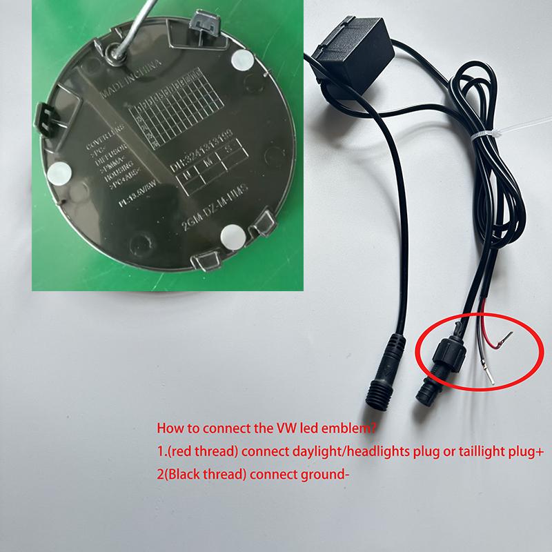 YKPSC1 Compatible with ACC/Radar VW Light up Emblem light for Golf7.5/Passat /Polo /Tiguan/T-Roc/T-Cross/Arten
