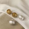 Vintage Exaggerated French Hoop Earrings Luxurious High-End Feel Matte Gold Color Beans Banquet Jewelry Gifts