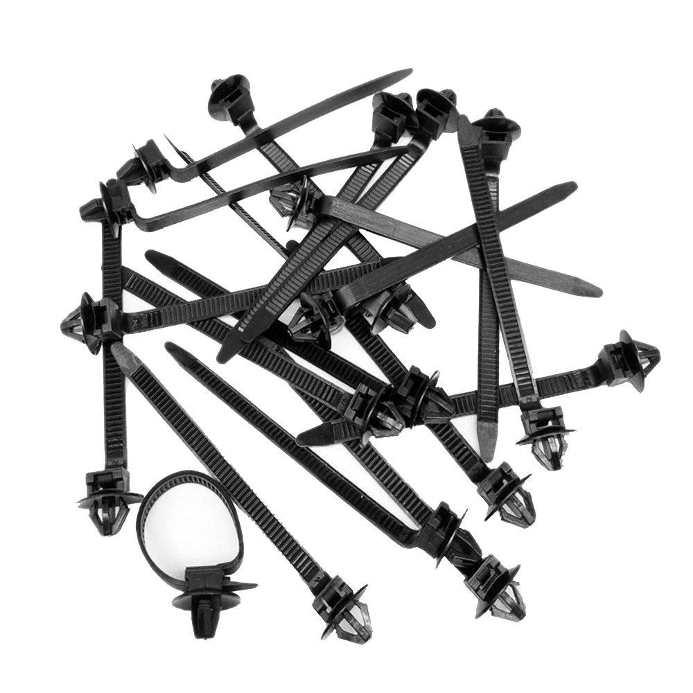 50pcs Nylon Tie Wrap Cable Fixed Fasteners Clips Fastenings Straps for All Cars
