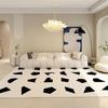 Modern Minimalist Carpets for Living Room Black White Contrast Bedroom Decor Rug Home Washable Carpet Large Area Washable Mat
