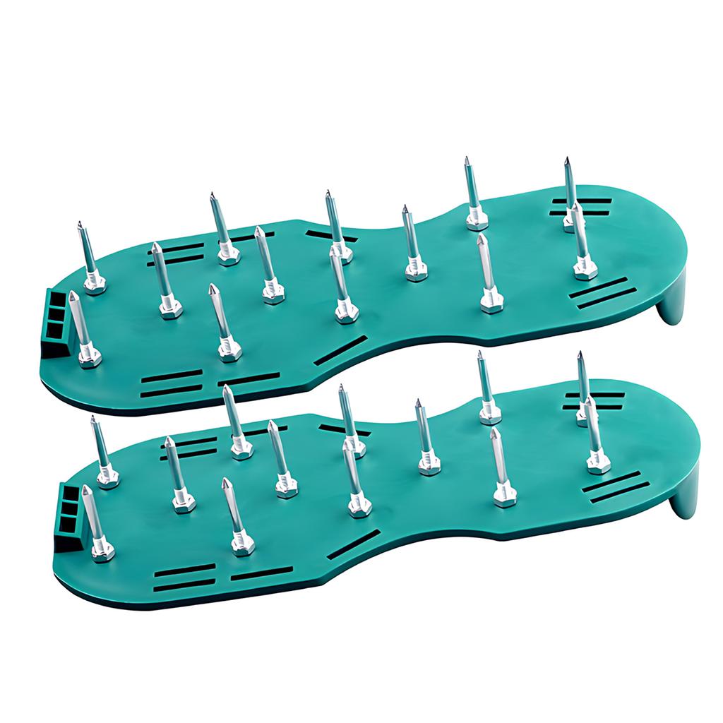 Lawn Aerator Shoes for Grass Soil Yard Aerator Tool Spike Shoes with 2 Adjustable Metal Laces for
