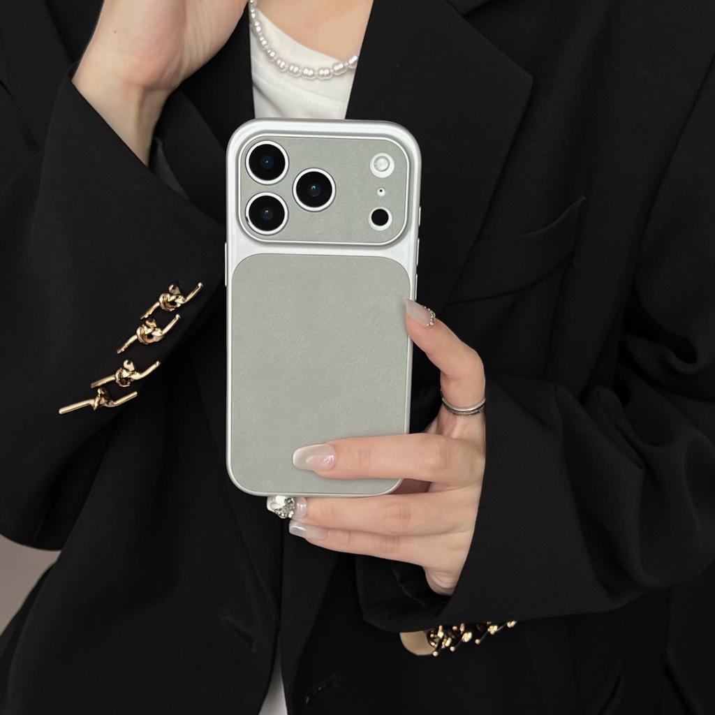 Business Leather Texture Shockproof Plain Case For iPhone 17 16 15 14 13 12 11 17Pro Max Original Protective Skin Friendly Cover