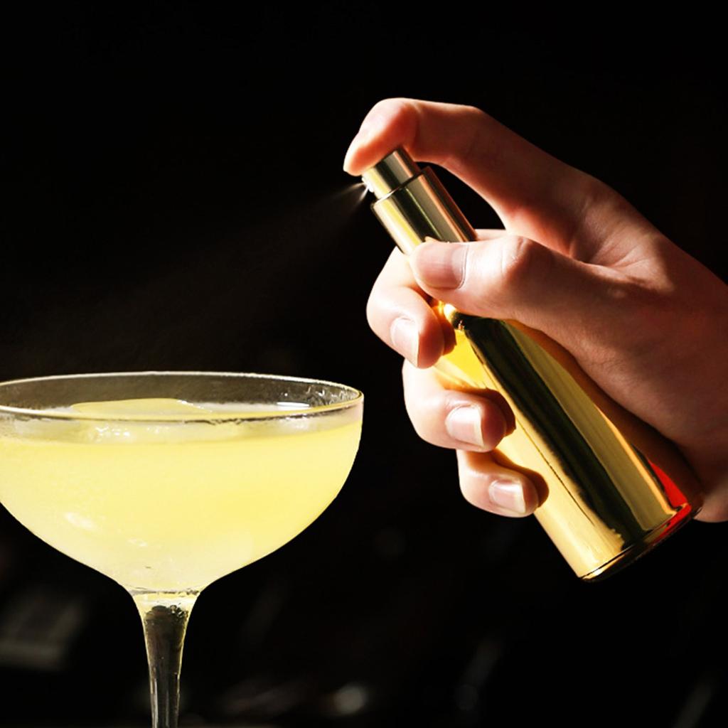 2pcs Refillable Cocktail Atomizer And Olive Oil Sprayer Bottle 30ml Crystal Glass Bottle Perfect For Home Bar Use