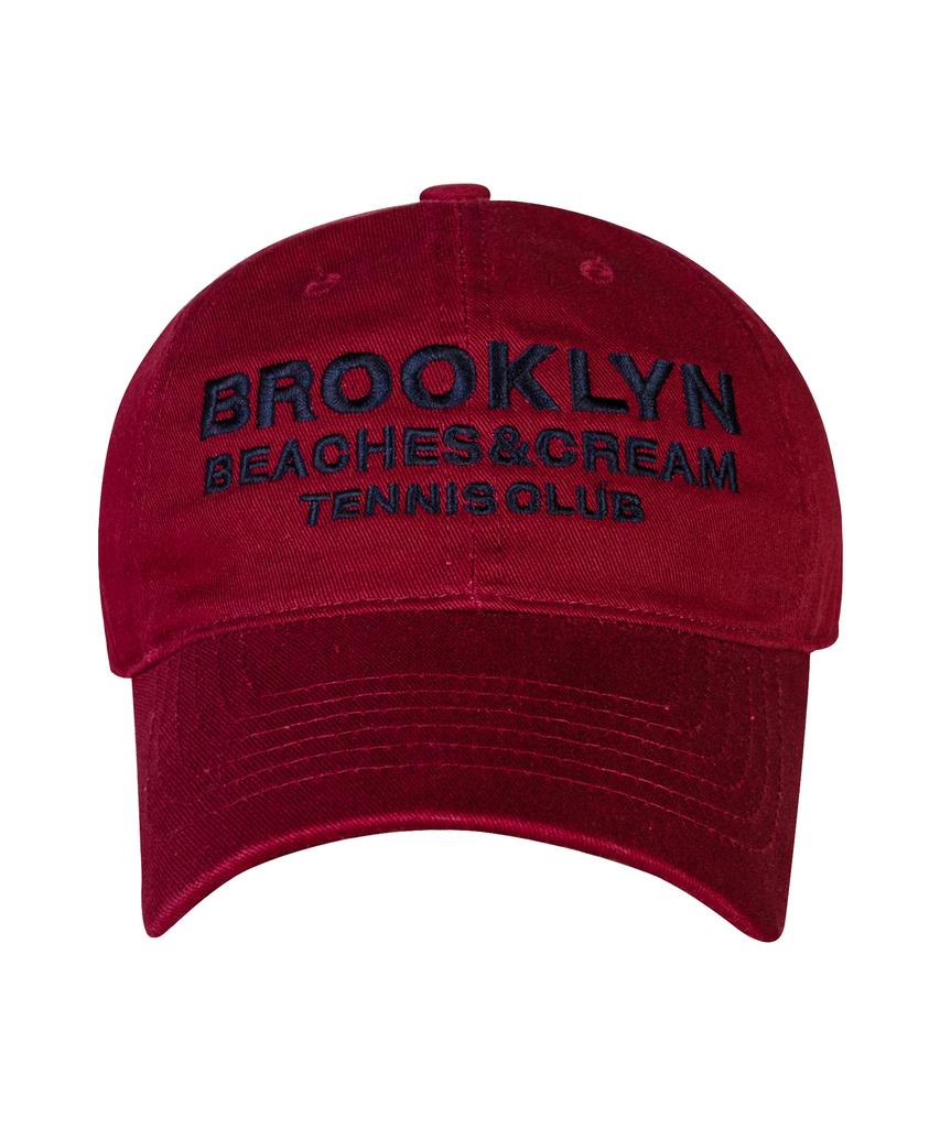 Bichiseuaenkeulim Brooklyn Tennis Club Ball Cap-Burgundy