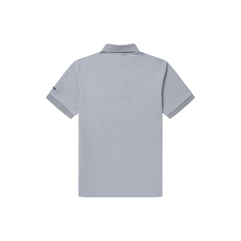 Columbia Polo Shirts Men's Gray Polo Collar Moderate Straight Fit AE3150-040