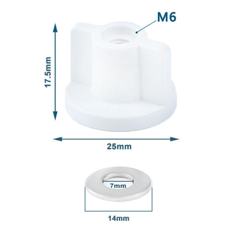 Fixed Replacement Rear Nut White 2.5Cm 6Mm Fixed Replacement For 6Mm Screws Toilet Lid Bottom High Quality