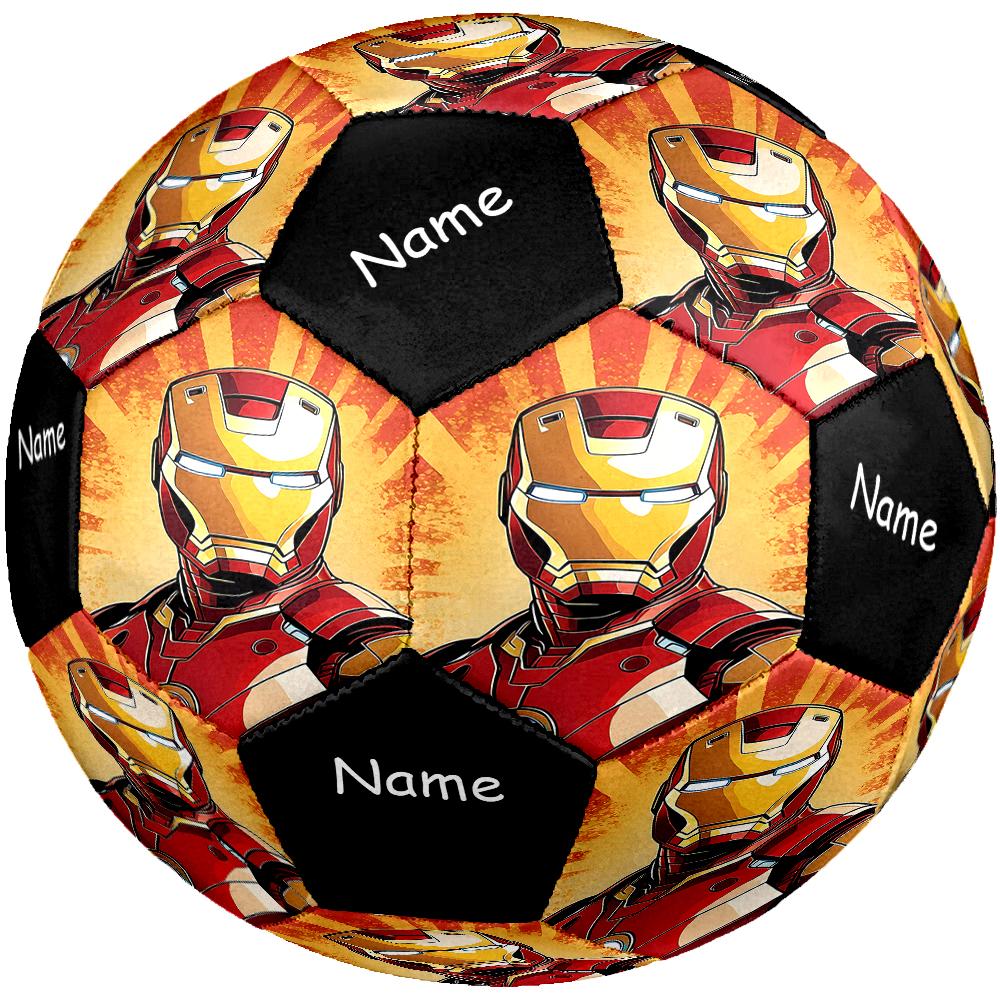 Custom Name Iron Man Theme Size 5 Soccer Ball, Suitable for Both Indoor and Outdoor Matches, a Gift Suitable for Everyone.