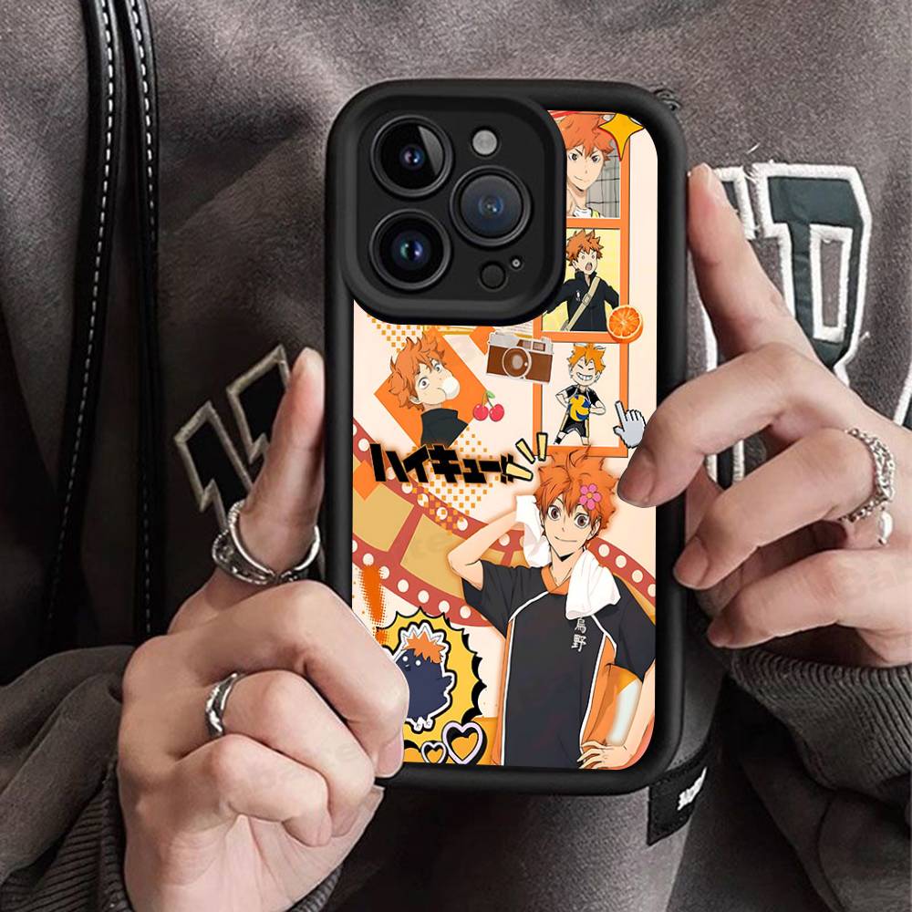 Japan Anime Haikyuu For iPhone 17 Pro Max 16 15 14 13 12 11 Plus Black Soft Phone Cover