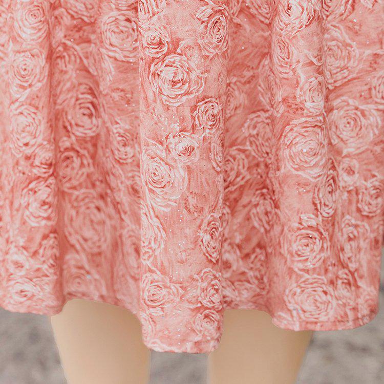 Exquisite Floral Slimming Dress - 2026 Spring New Arrival, Elegant and Tummy-Concealing