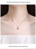 999 Sterling Silver Heart Pendant Necklace - Women's Luxury Clavicle Chain, Perfect for Christmas & Valentine's Day Gifts