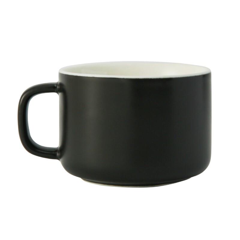 Minimalistisk Kaffekopp och Fat i Keramik