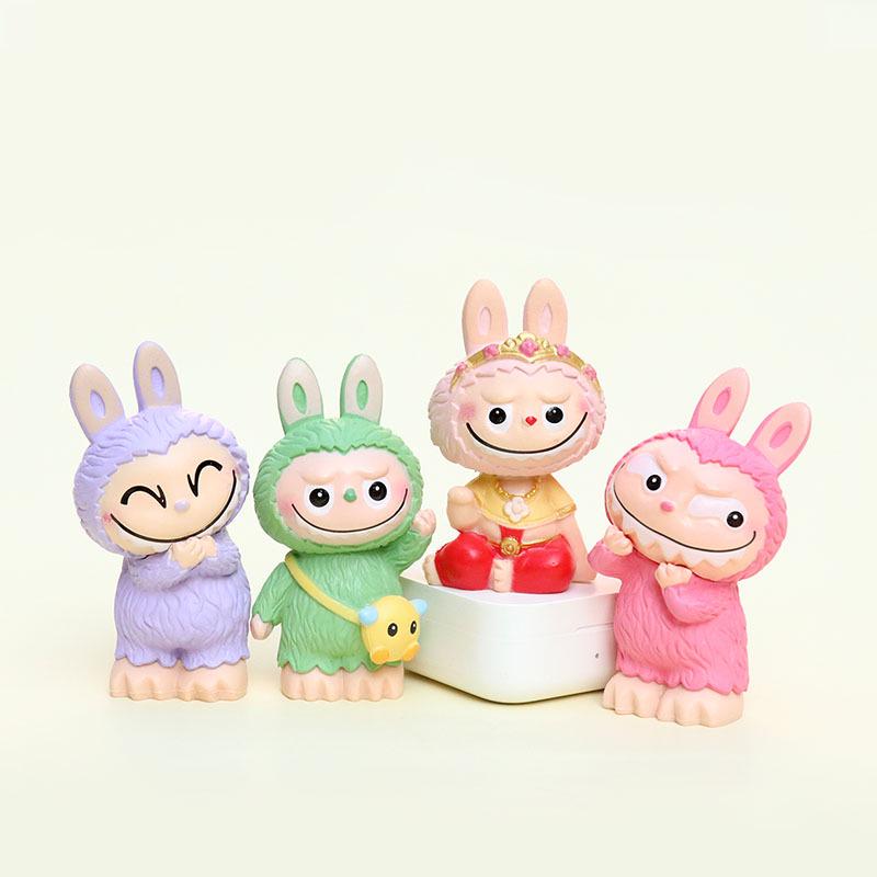 Round-Eyed Bunny Doll - Cute Gift for Girls' Birthdays, Best Friends, Creative Ornament for Desk or Car
