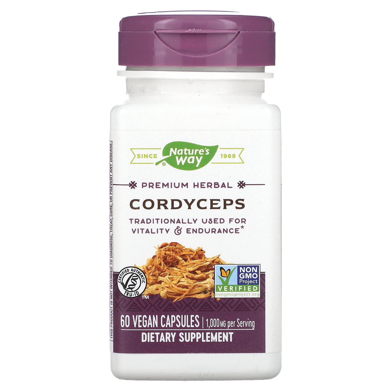 

Nature S Way, Cordyceps Sinensis, Veggie Capsules 60 (500Mg per Capsule)
