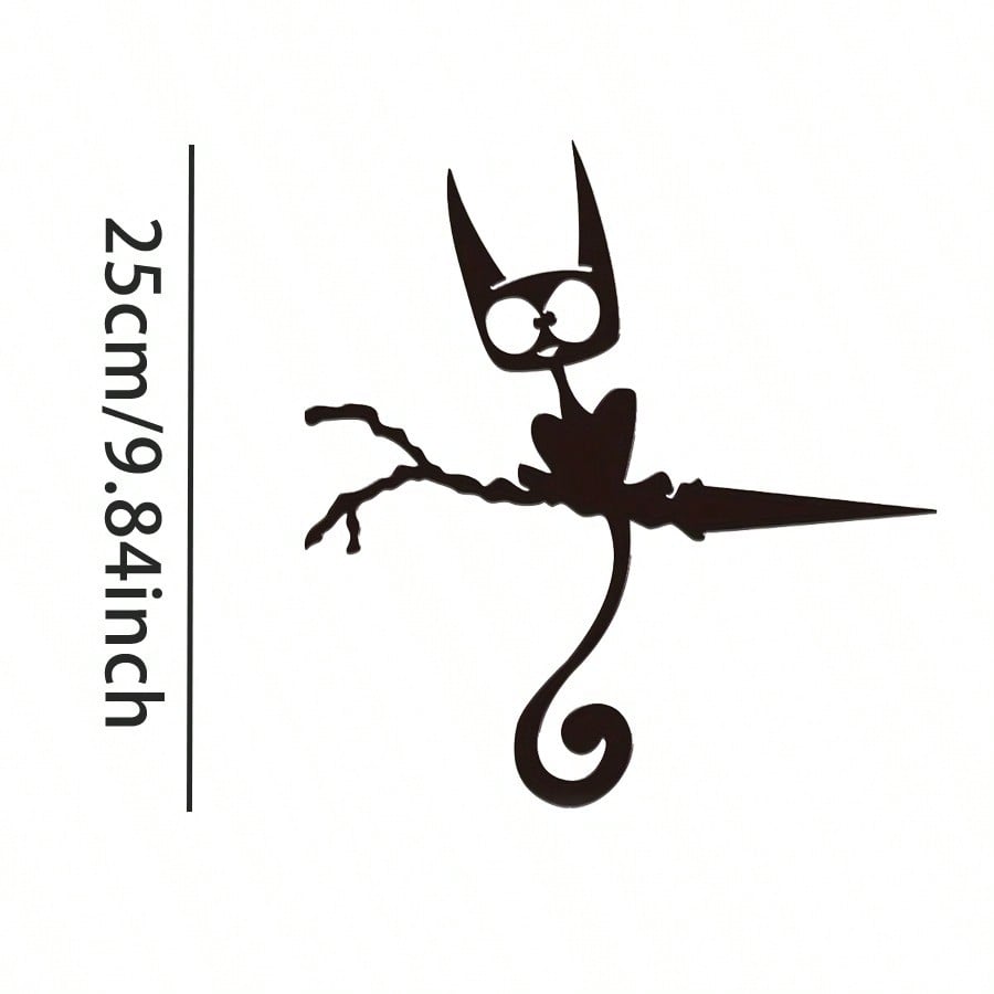 Рождественская уличная металлическая кошка-птица Декоративный кол для сада, газона, фермерского дома Хэллоуин Подарок