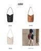 The Row Large Capacity Genuine Leather Lychee Pattern Bucket Tote for School Commuting
