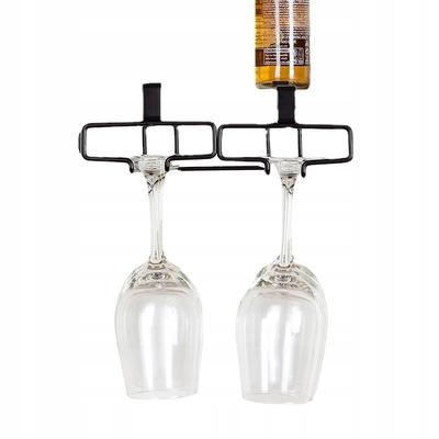 Double Wine Hanger Glasses Matte Black Steel