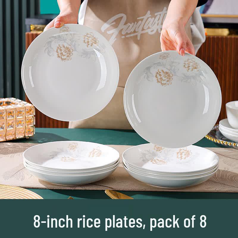 Aishangla Qingya White Ceramic Dinnerware