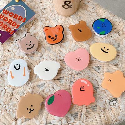 Cute Cartoon Bear Korean Folding Mobile Phone Grip Holder Socket Pocket Support for IPhone Finger Ring Griptok Expanding Stand