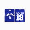 [Fanatics] Fanatics Los Angeles Dodgers Yoshinobu Yamamoto Name and Number T-Shirt Kids Blue ML25AS005J BLUE (BLUE)